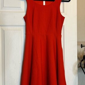 Express Red A-Line Mini Dress Scoop Neck Sleeveless‎